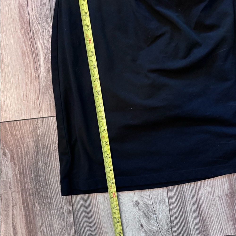 Athleta Black Ruched Sheath Mini Dress Medium - Picture 4 of 5